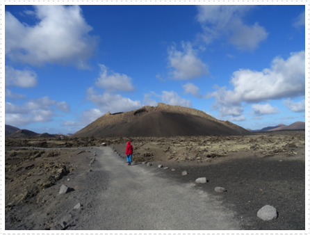 Walking thru the lava field